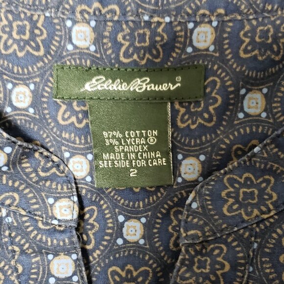 Eddie Bauer Patterned Midi Flare Dress w/Pockets - Picture 6 of 8